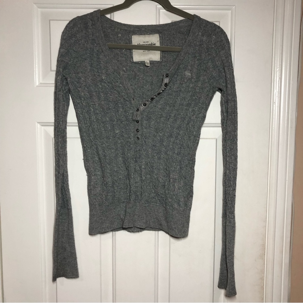 Abercrombie & Fitch Y2K Henley Sweater Size Large